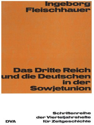 cover image of Das Dritte Reich und die Deutschen in der Sowjetunion